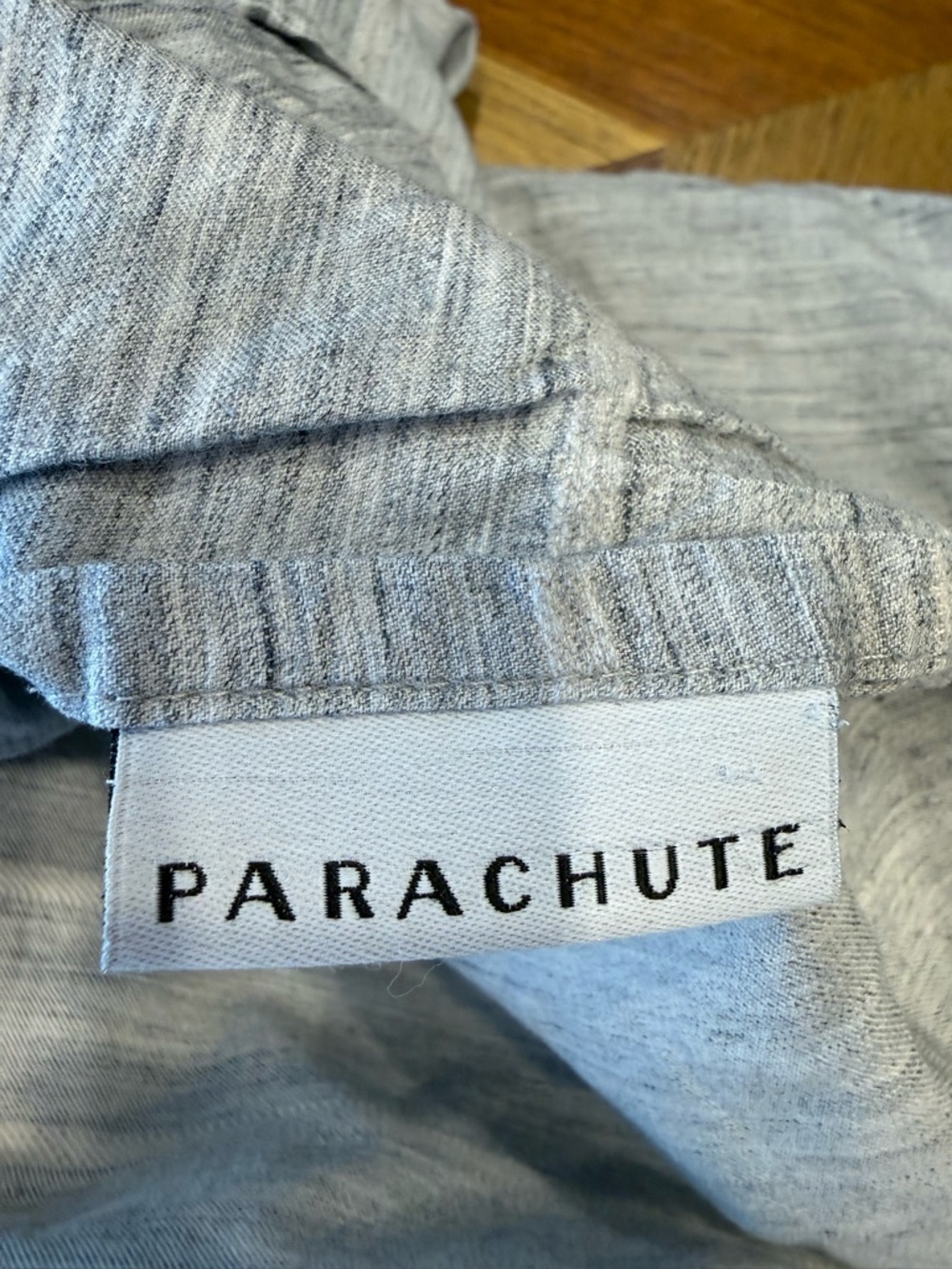Parachute Light Heather Gray Cotton Pillow Shams set of 2 Preowned